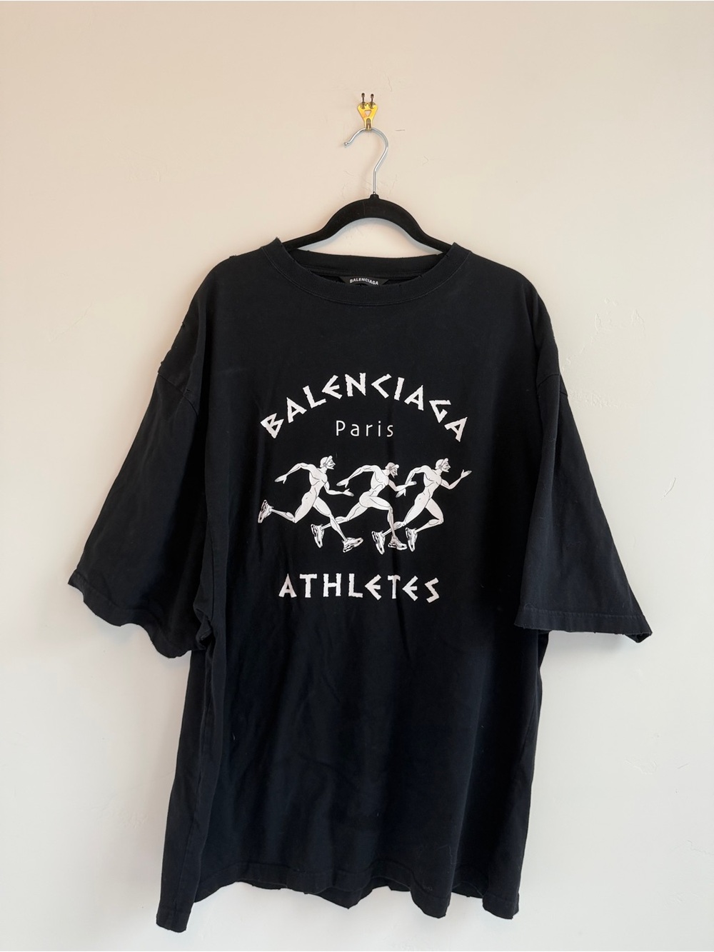Balenciaga Paris Athletes Black Graphic Tee